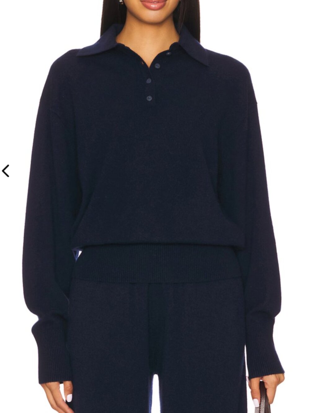 Eaves Hansen Wool Cashmere Sweater, Navy Blue, Small